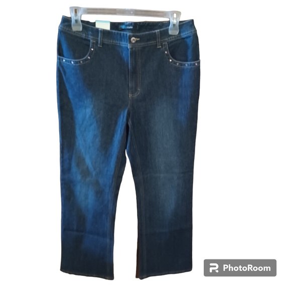 French Cut Denim - French Cuff Midnight Blue Denim Jeans NWT